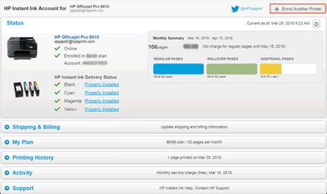 hpinstantink hpconnected com|Instant Ink account management .